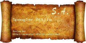 Spengler Attila névjegykártya